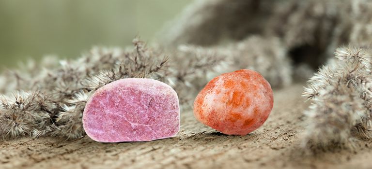 Sunstone-Rhodonite Combination
