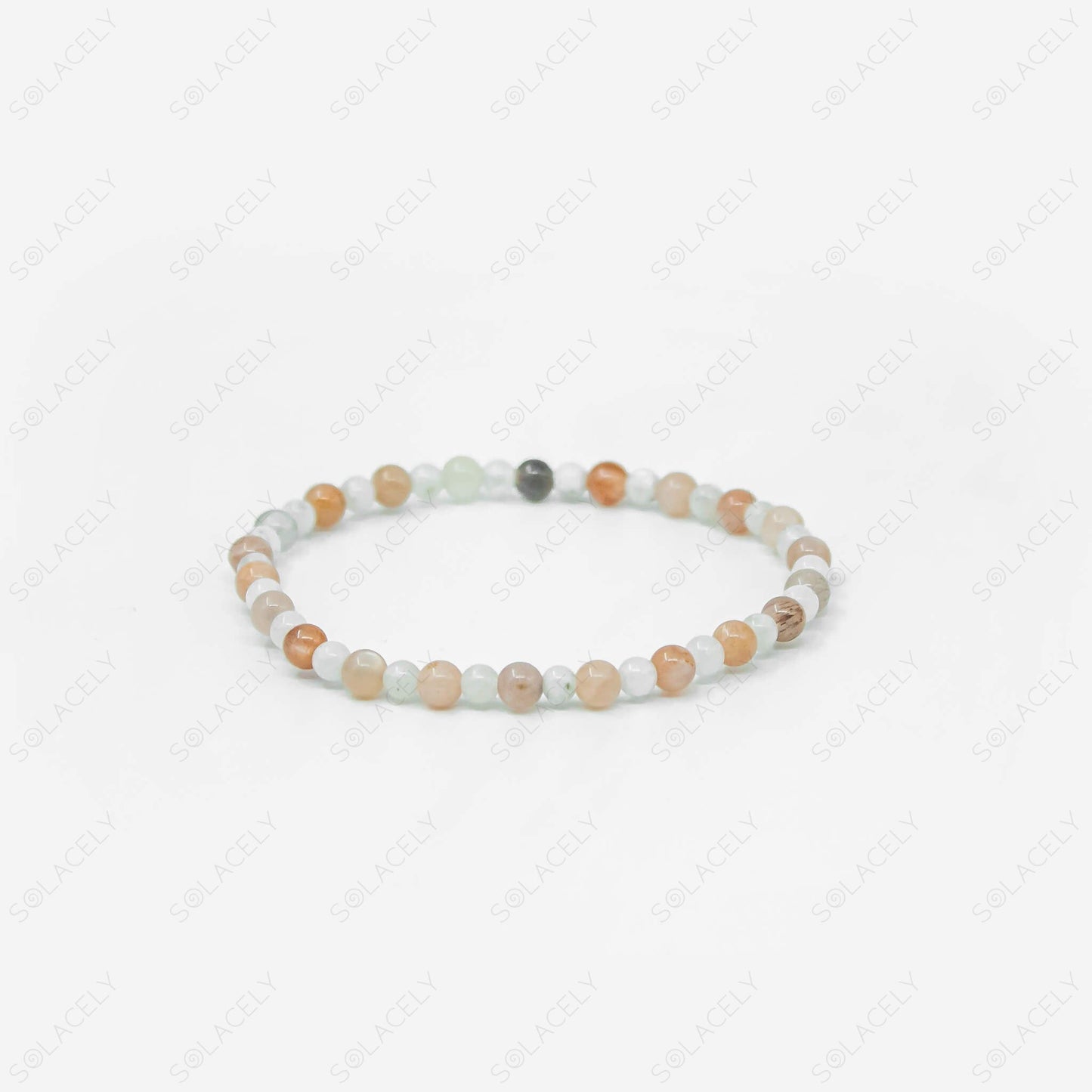 4mm sunstone and moonstone bracelet