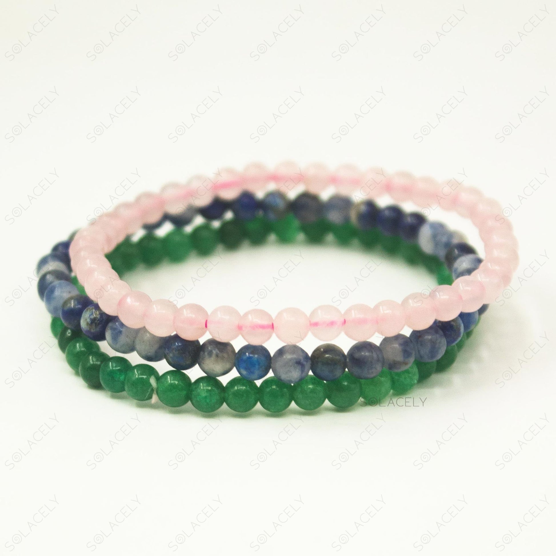 taurus birthstone crystals stackable bracelet set