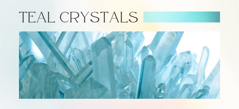 teal crystals mystery mobile banner image