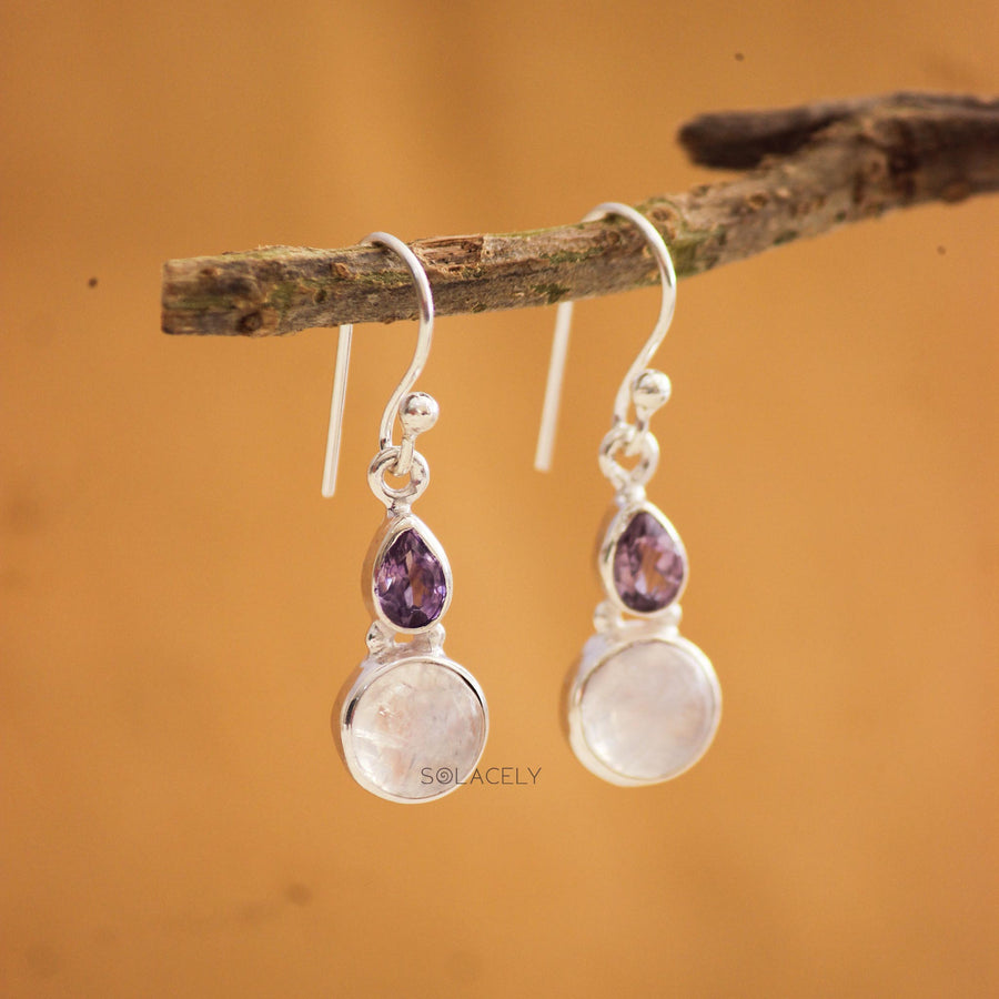 tear drop amethyst earrings