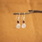 tear drop red garnet earrings