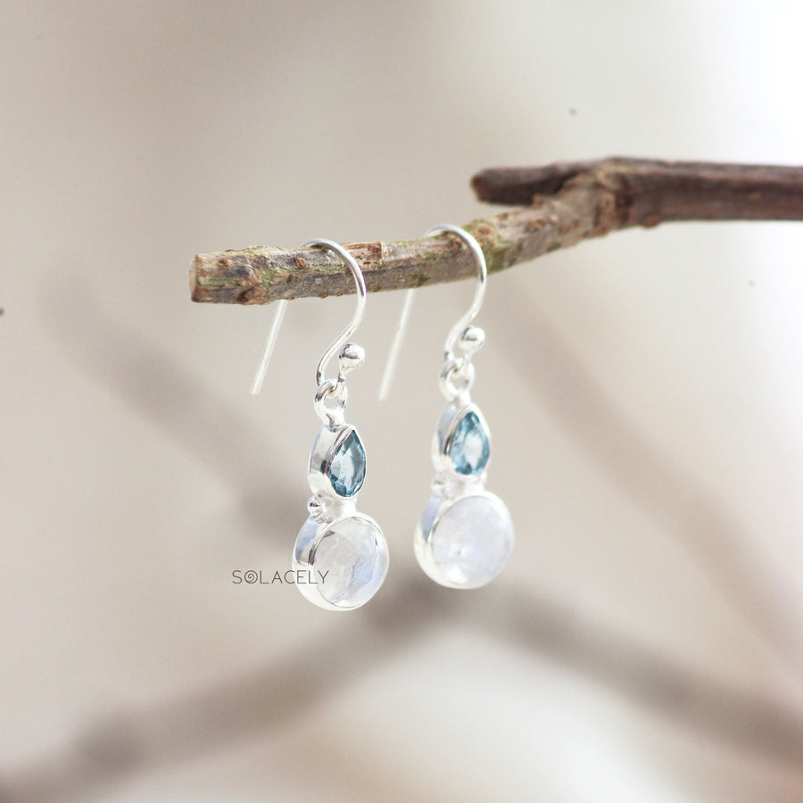 tear drop sterling silver earrings