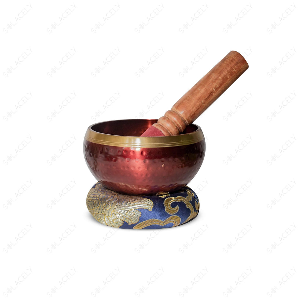 buy tibetan singing bowl in red colour