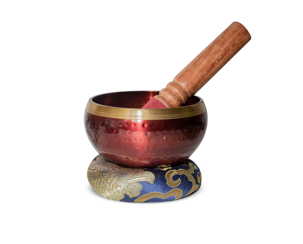 buy tibetan singing bowl in red colour