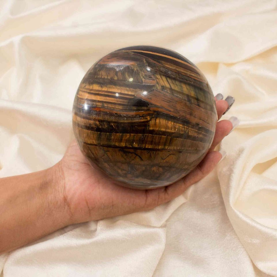 tigers eye sphere big