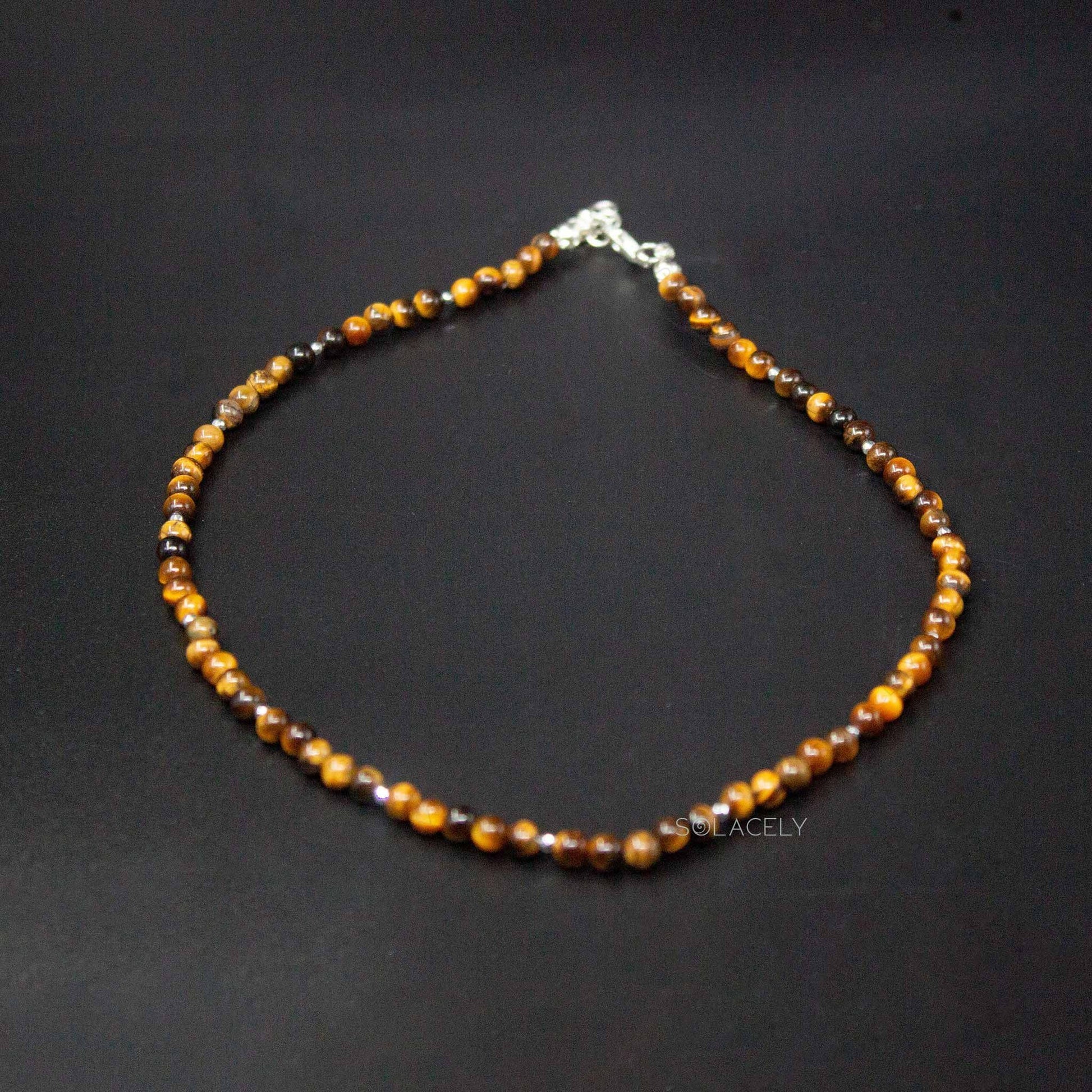 tigers eye necklace 4mm beads