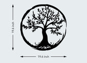 tree of life wall art size chart