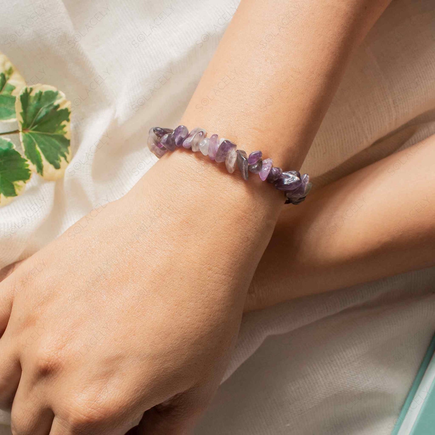 amethyst chip bracelet for anxiety