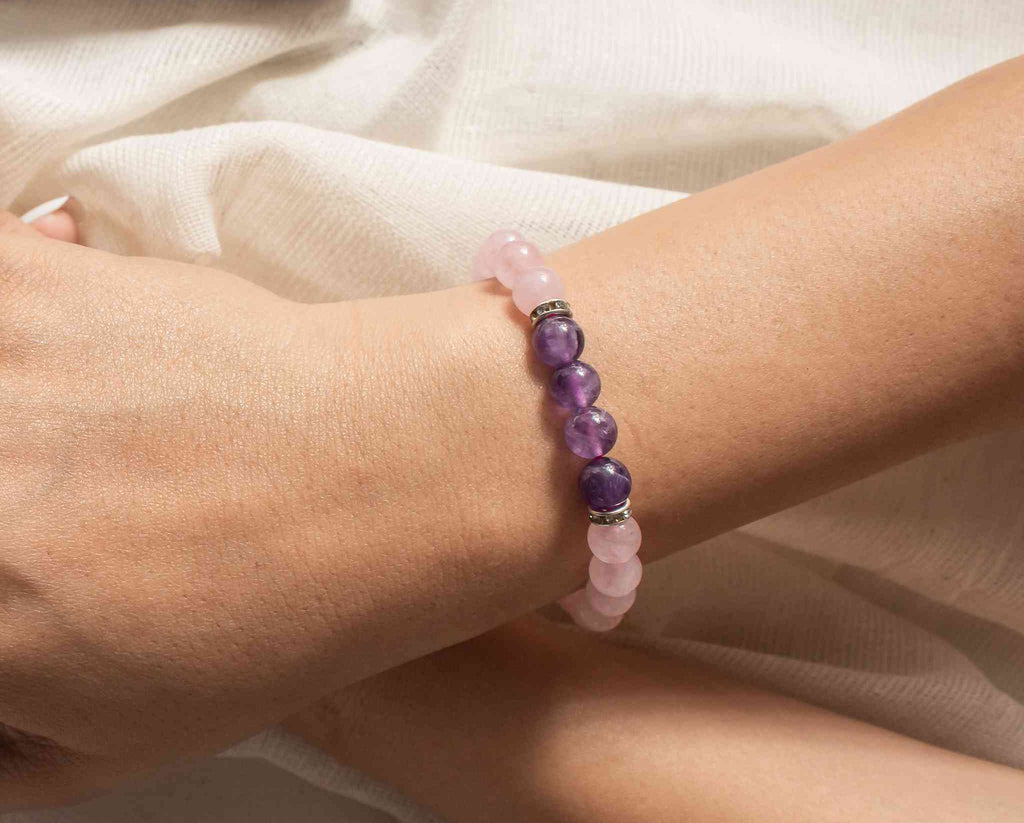 rose quartz and amethyst bracelet benefits