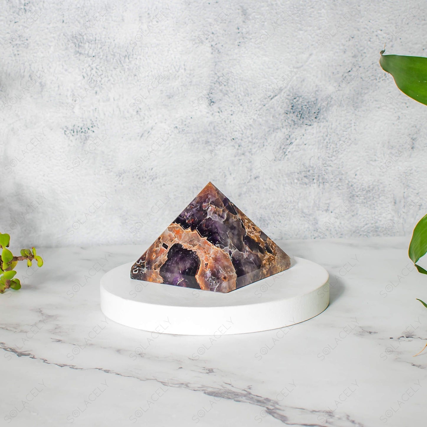 natural amethyst pyramid with authentic crystals