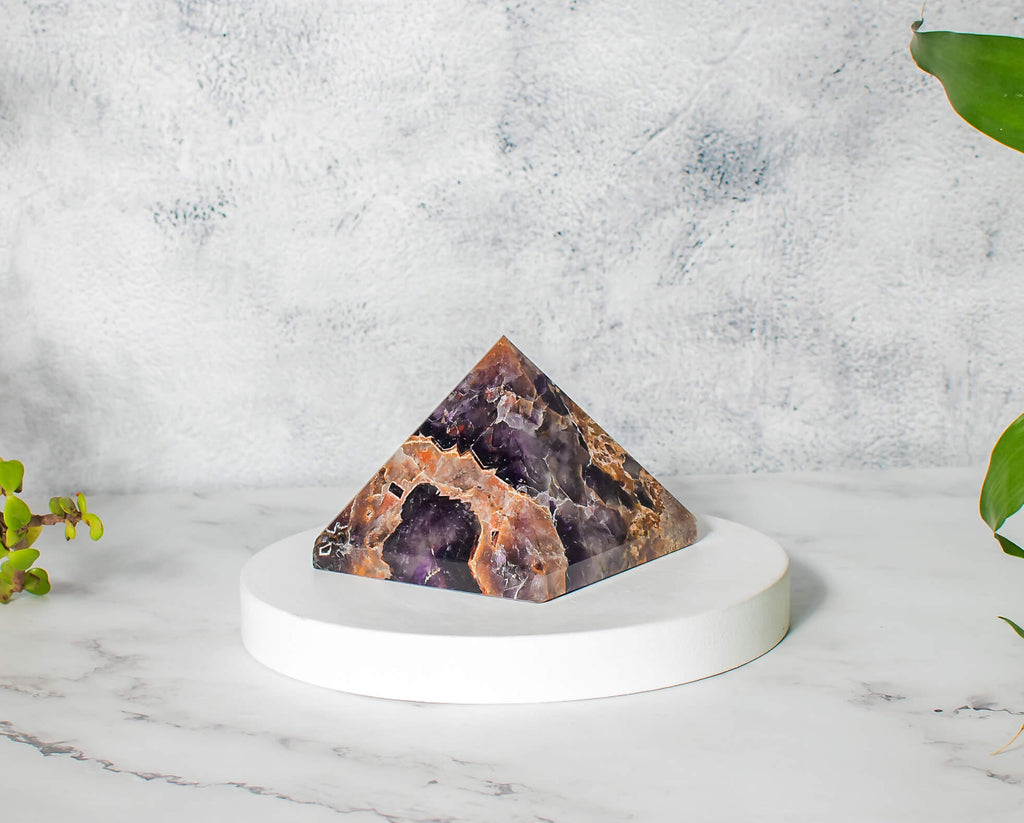 natural amethyst pyramid with authentic crystals