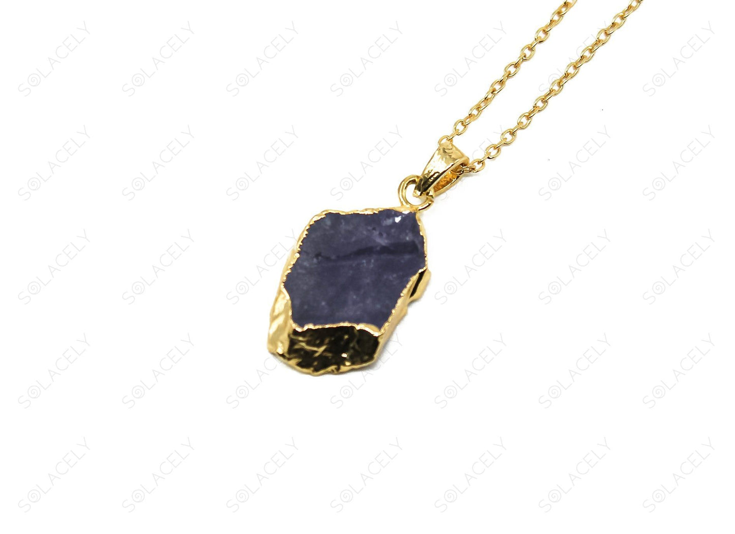  amethyst pendant with gold