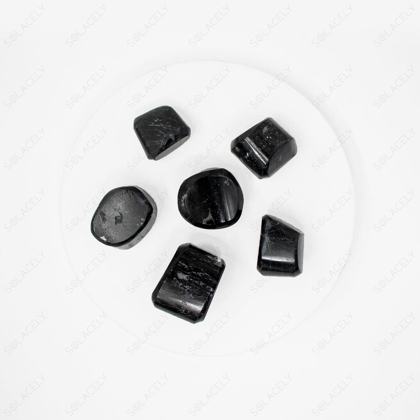 Tumble Stones set of 5 black tourmaline