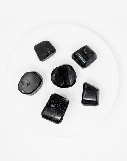 Tumble Stones set of 5 black tourmaline