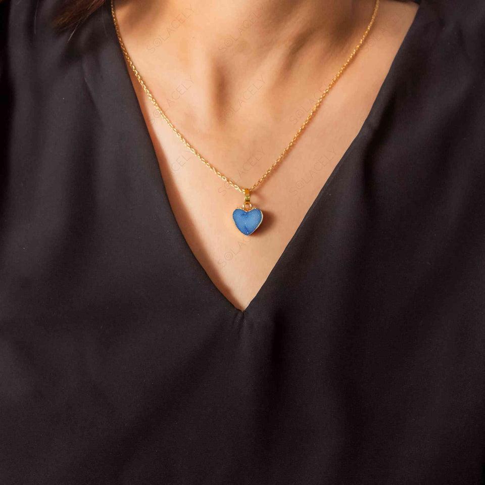 blue heart pendant