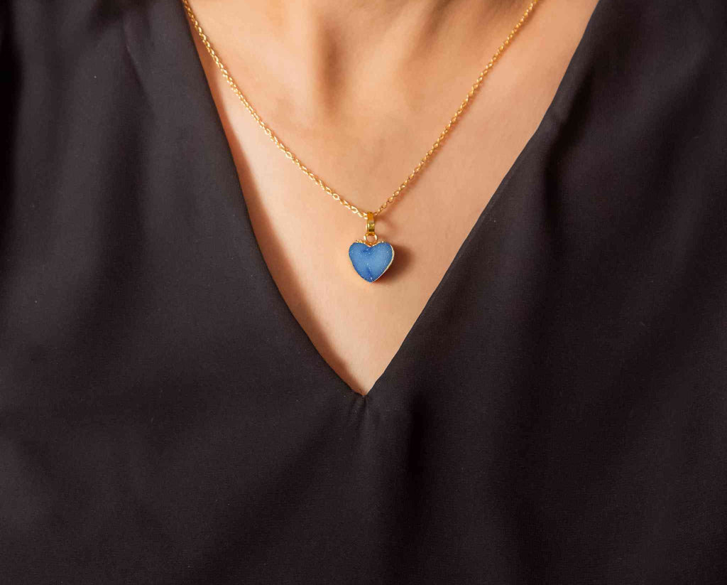 blue heart pendant