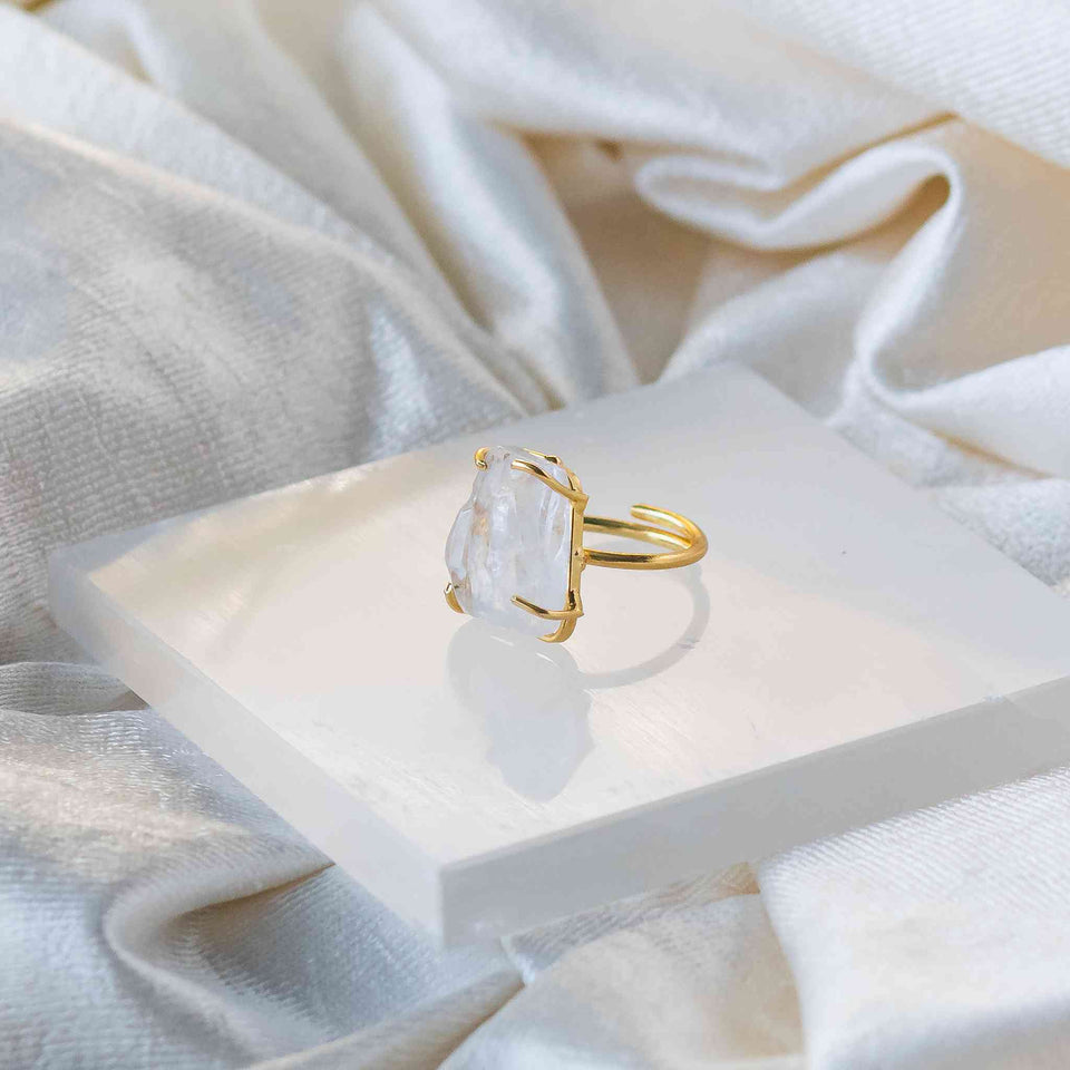 clear quartz ring