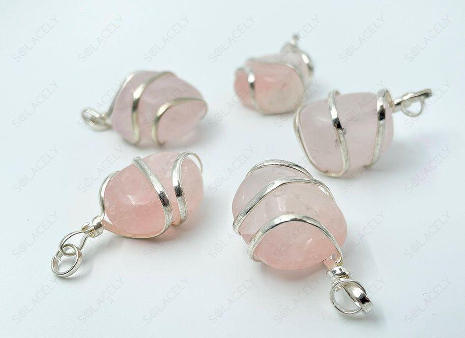 original rose quartz pendant