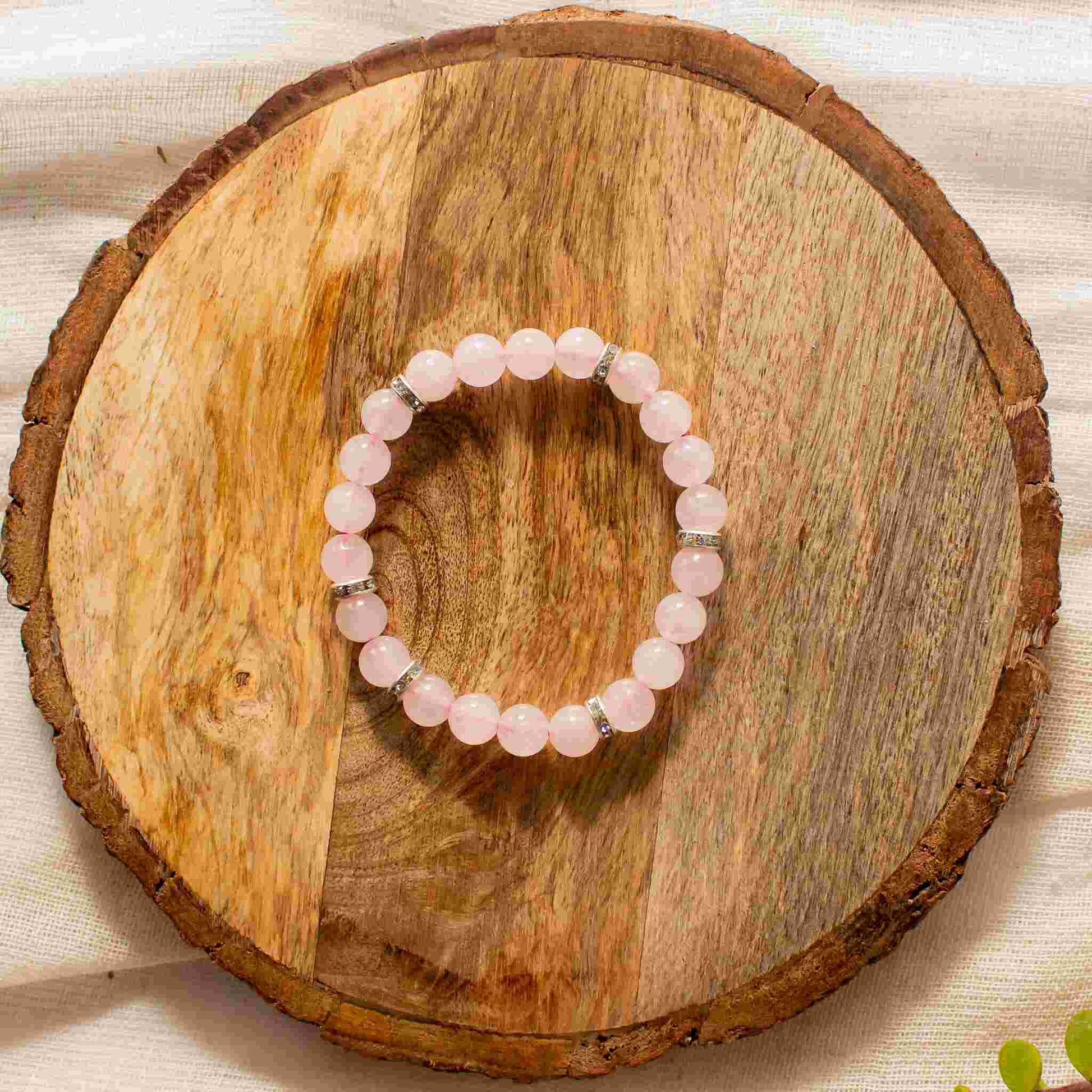 rose quartz bracelet for ladies