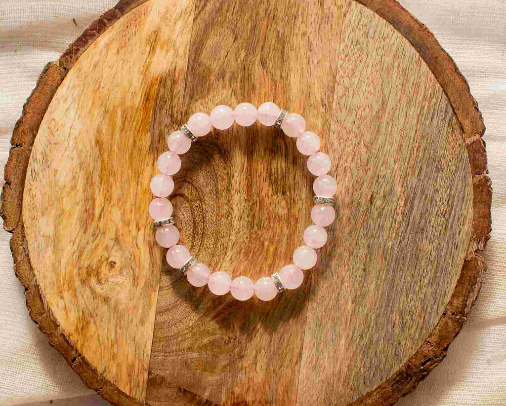 rose quartz bracelet for ladies