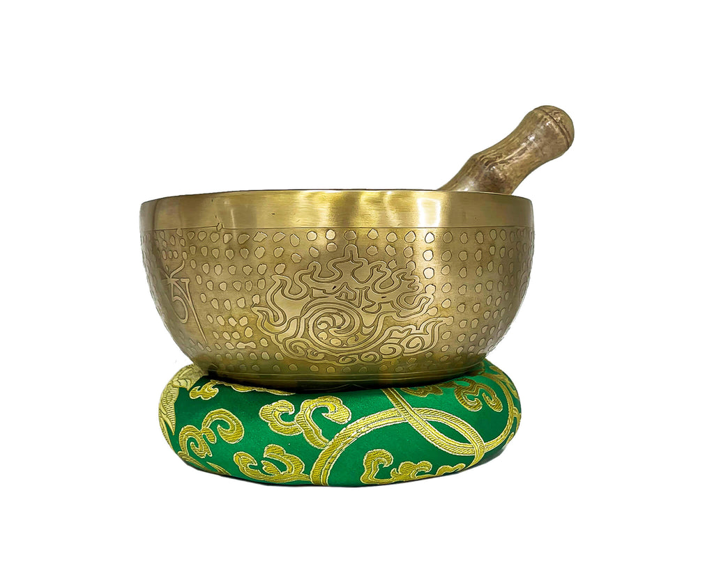 buy handmade tibetan designed singing bowl for meditation